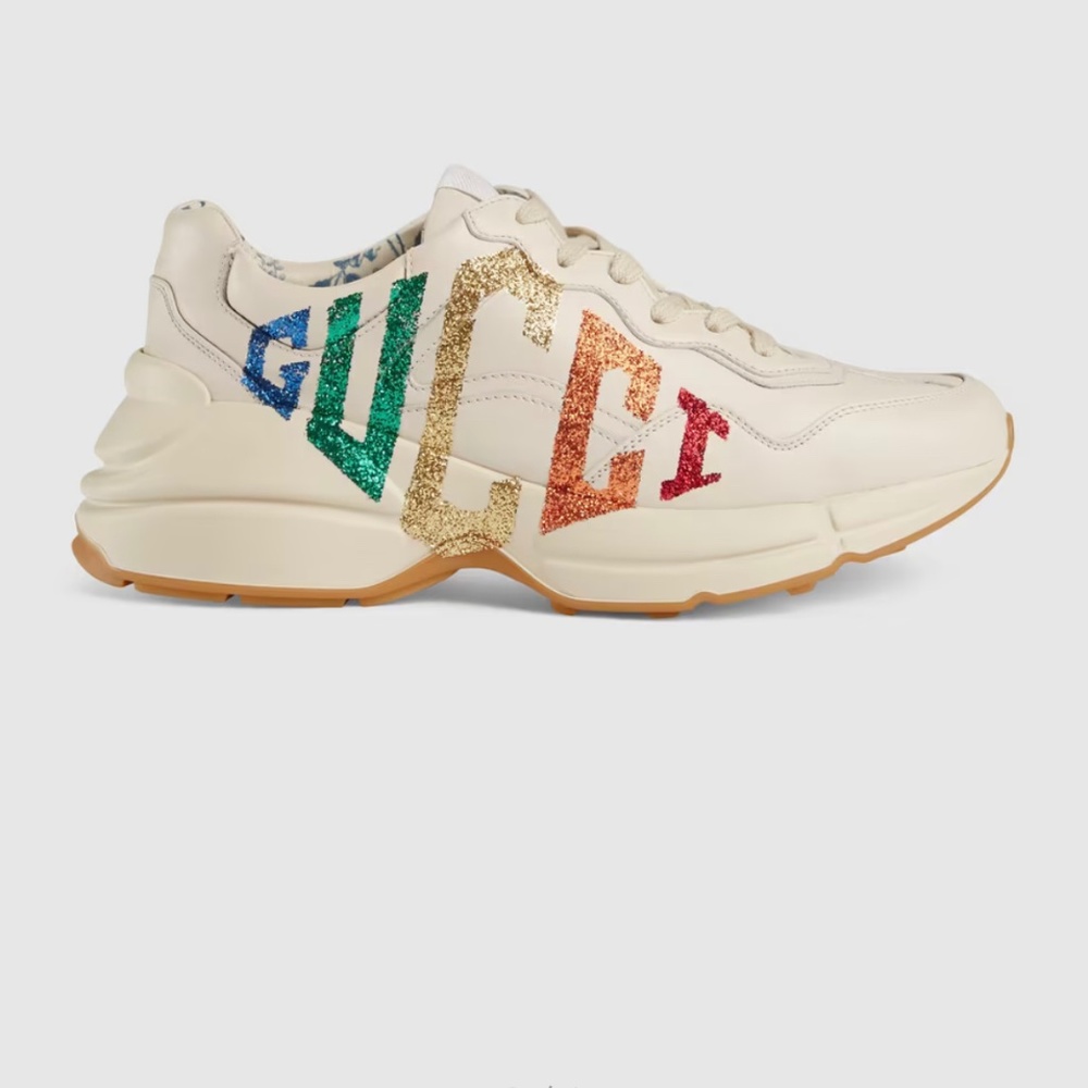 Women's Rhyton glitter Gucci sneaker